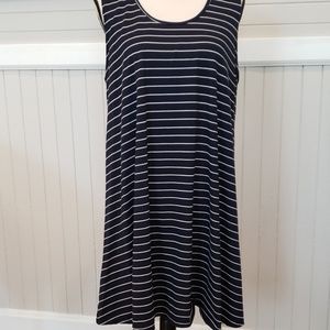 Vibe navy and white stripe tank dress